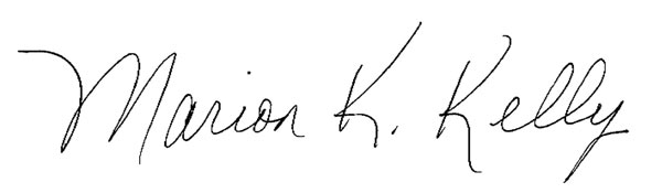 Marion Kelly Signature