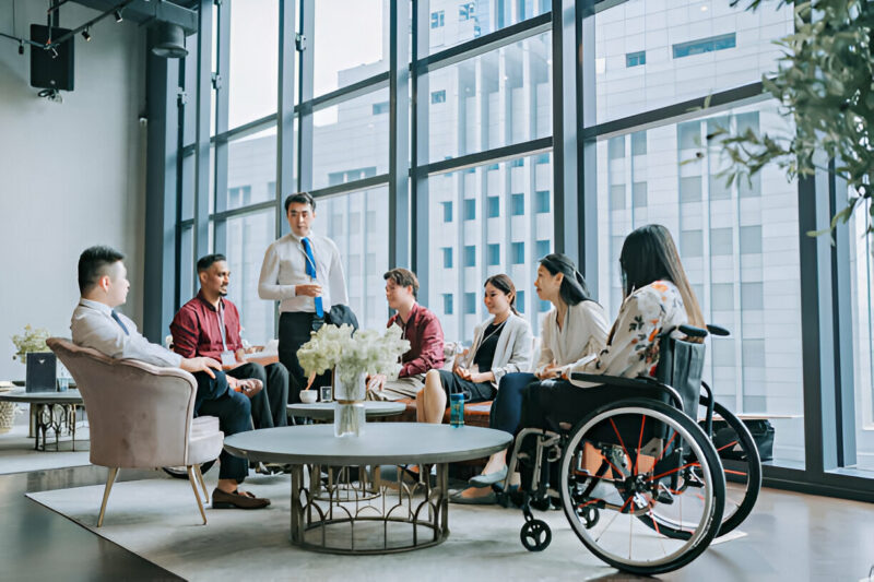 Diverse group of professionals