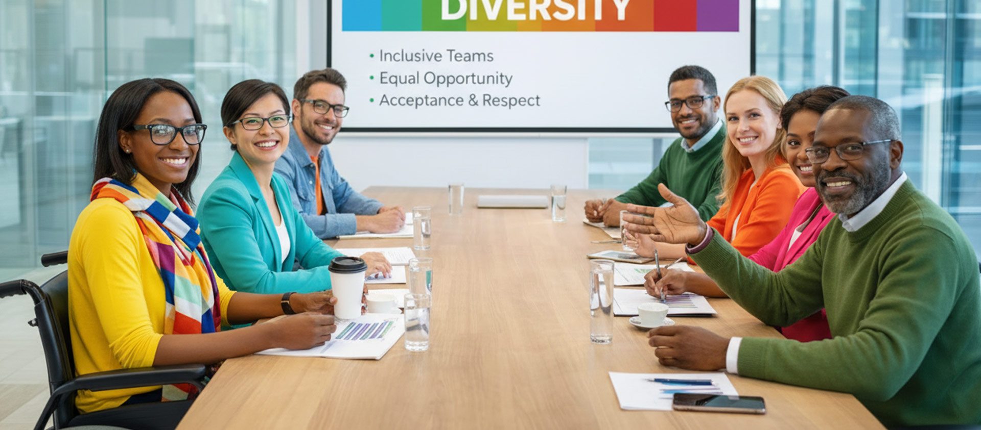 Diverse Board Room DEI team